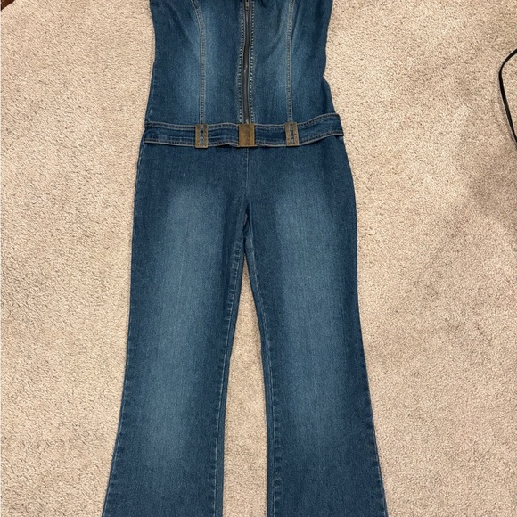 sunshine apparel Pants - Y2K Denim Jumpsuit with Belt